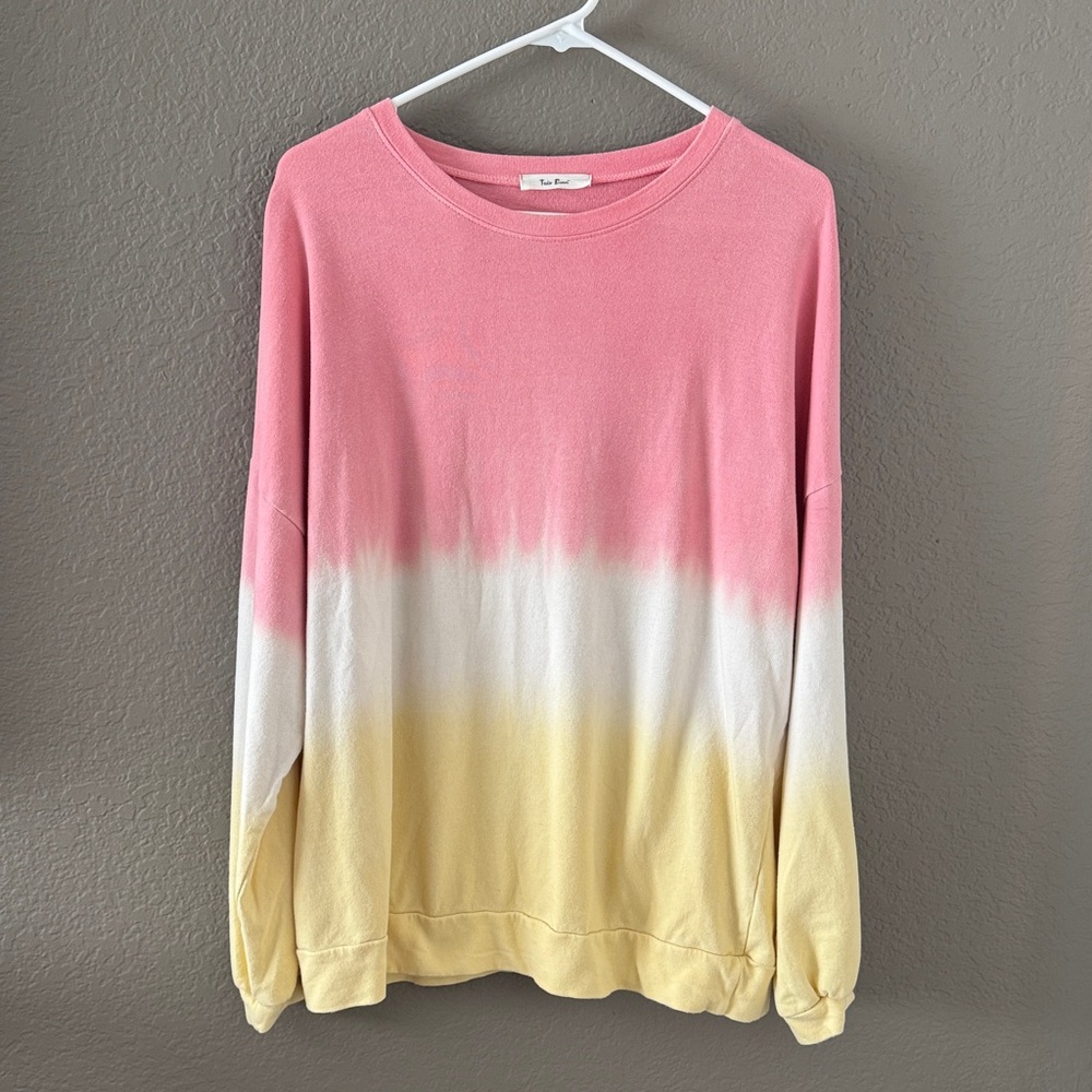 Pink and Yellow Ombre Sweatshirt